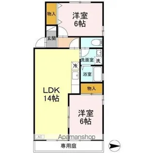 メゾン・ウィステリア【1階】の間取り