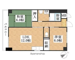 グランドール緑地公園【2階】の間取り