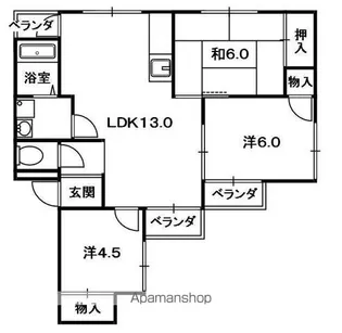 ハイツリバーサイド【1階】の間取り