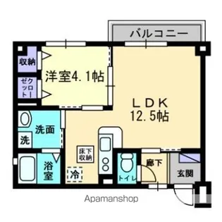 フォブール平和通【102号室】の間取り