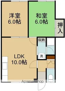 冨田アパート【201号室】の間取り