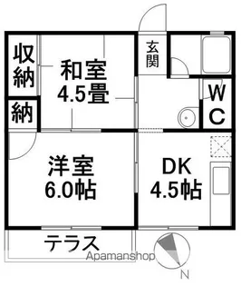 藤の木コーポ【2階】の間取り