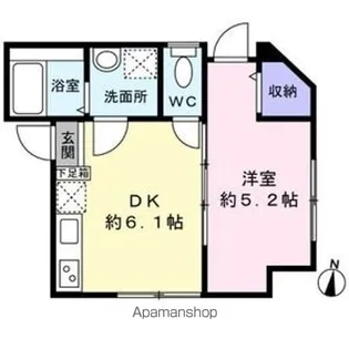 カーサ本木【3階】の間取り