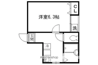 Nスクエア【206号室】の間取り