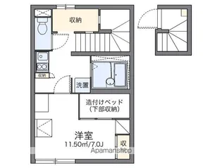 レオパレス八ヶ崎【2階】の間取り