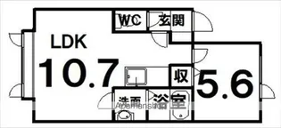 てんほーハイツ南南Ⅱ【203号室】の間取り