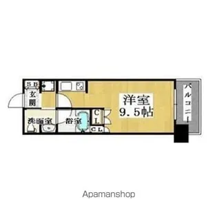 CITY SPIRE難波WEST【4階】の間取り