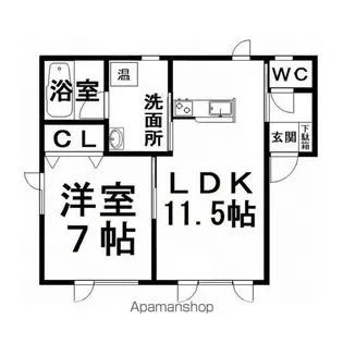 オアシスC【2階】の間取り