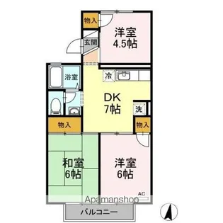 セジュール鳥形【2階】の間取り