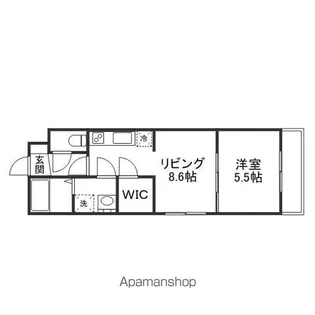 グランブルー野瀬【1階】の間取り