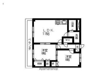 マンションルミナス【3階】の間取り