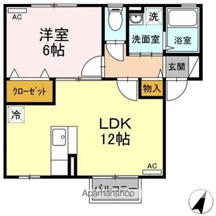 セジュール県庁東【2階】の間取り