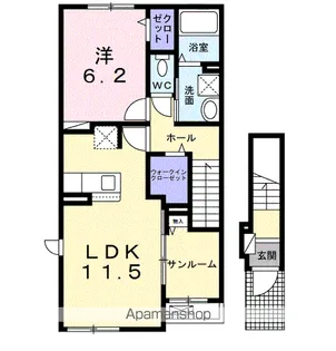 ポスト フォルトナートA【2階】の間取り