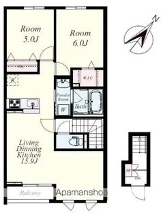 プルニエール博多【2階】の間取り