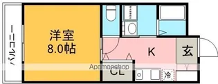 ヒルクレスト【104号室】の間取り