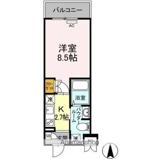 ラ・ヴィ・アン・ローズ南本庄【5階】の間取り