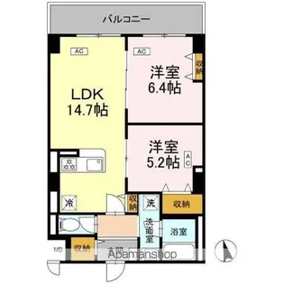 カスタリア西船橋II【3階】の間取り