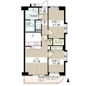 ドエル新都【2階】の間取り