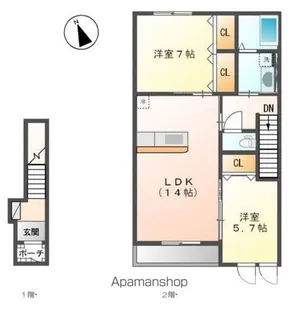 サイフィス【2階】の間取り