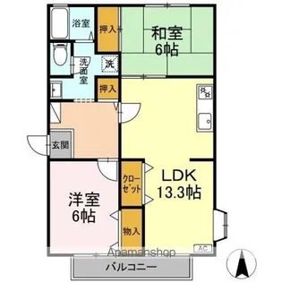 アンプルール A棟【2階】の間取り
