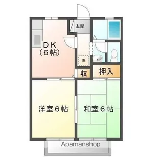 グレース山手D【101号室】の間取り