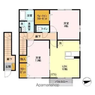 グランモア B棟【2階】の間取り