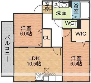 リビングタウン長与D【2階】の間取り