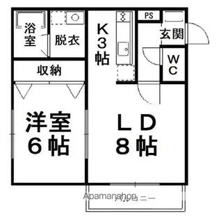 ラピュタハイツ【1階】の間取り