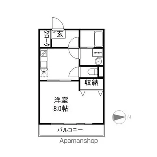 プチマンション鷹匠【202号室】の間取り