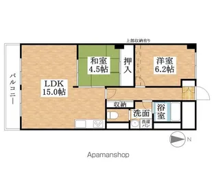 赤城パークマンション【2C号室】の間取り
