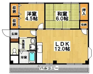 ステートリー羽衣【3-B号室】の間取り