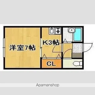 ハイツ愛里須【201号室】の間取り