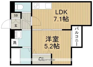 ソシアル池田【1階】の間取り