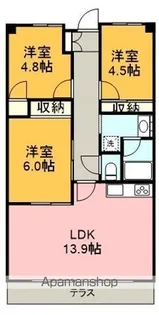 マルシオン・マルジュ【1階】の間取り