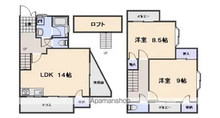 メゾン朝陽【1階】の間取り