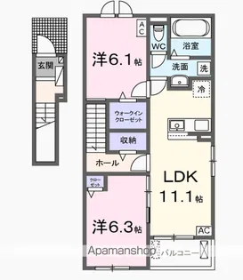 REIRAN(レイラン)Ⅰ【2階】の間取り
