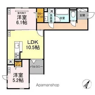 U RESIDENCE 森野【2階】の間取り