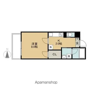 ヴィアーレ勾当台Ⅱ【2階】の間取り