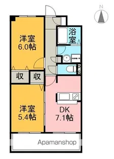 メイプル青山【A203号室】の間取り