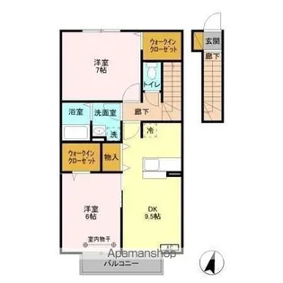 ラフィーネBaba【2階】の間取り