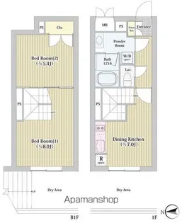 ラペルラ世田谷赤堤【1階】の間取り