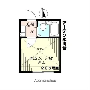 東京都練馬区氷川台2丁目【アパート】の間取り