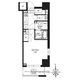 1Kの間取り画像