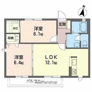 シャーメゾン・フェアリー【2階】の間取り