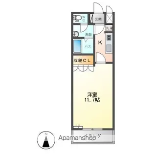 ヌーベルマリー【102号室】の間取り