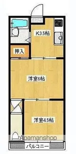 コーポK【1階】の間取り