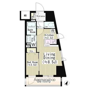 イレーネ初台【8階】の間取り