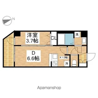 メイクス上前津Ⅲ【604号室号室】の間取り