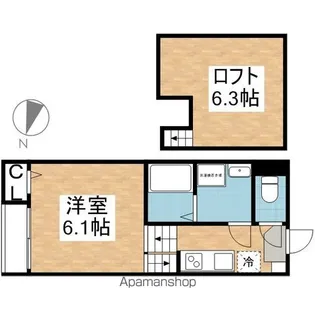 PROPSⅡ【202号室号室】の間取り