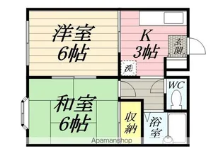 ハイツ五十嵐【2階】の間取り